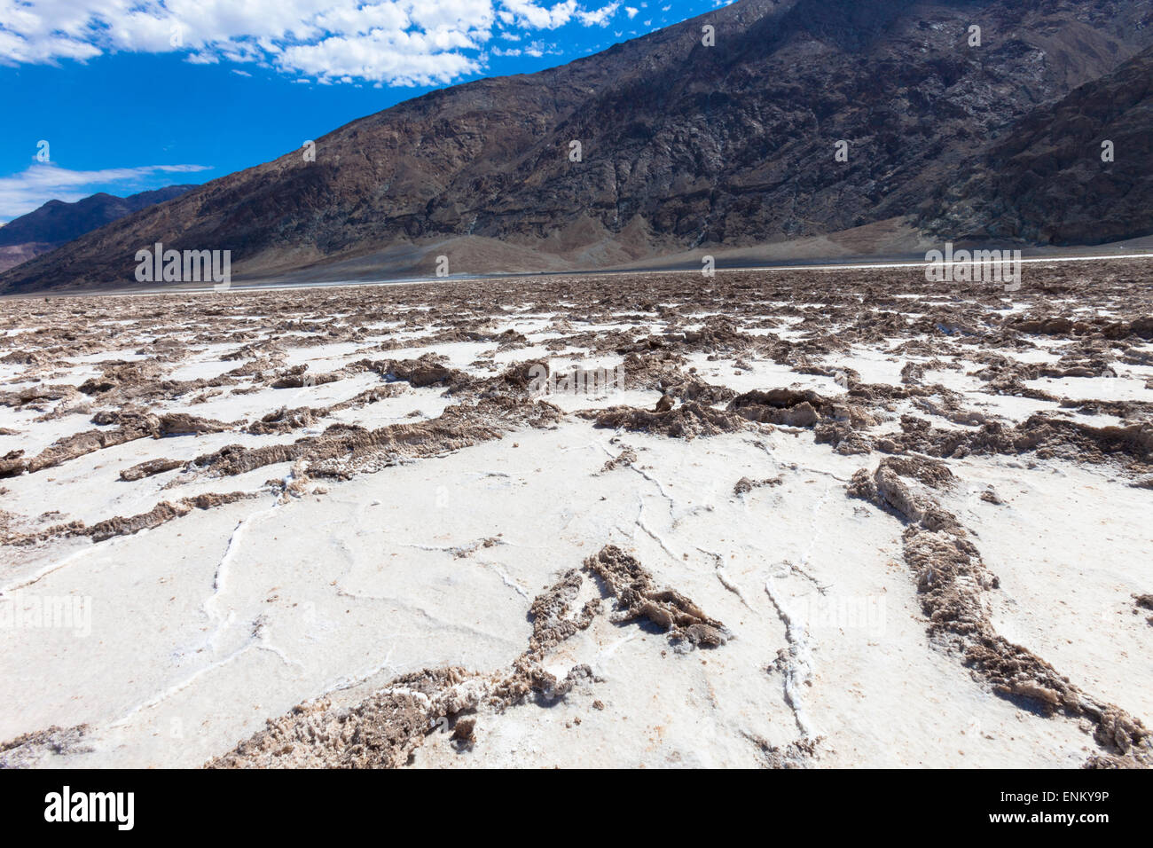 Il lago salato nella Death Valley, California, Stati Uniti d'America Foto Stock
