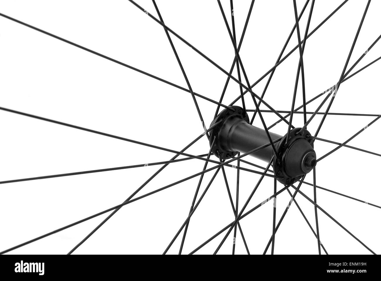 Raggio di bicicletta dettaglio closeup isolato Foto Stock