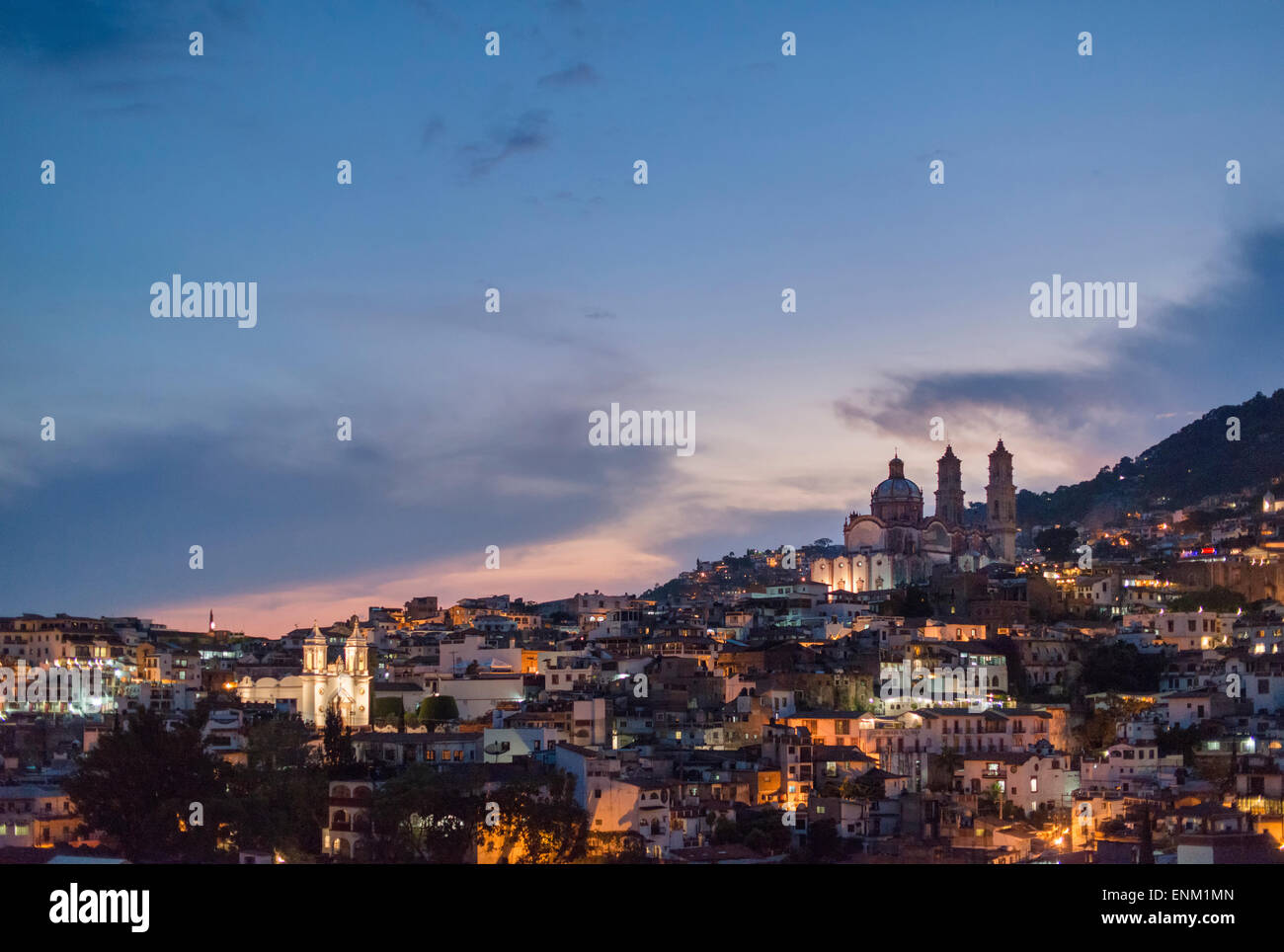 Vista di Taxco in Guerrero, Messico. Foto Stock