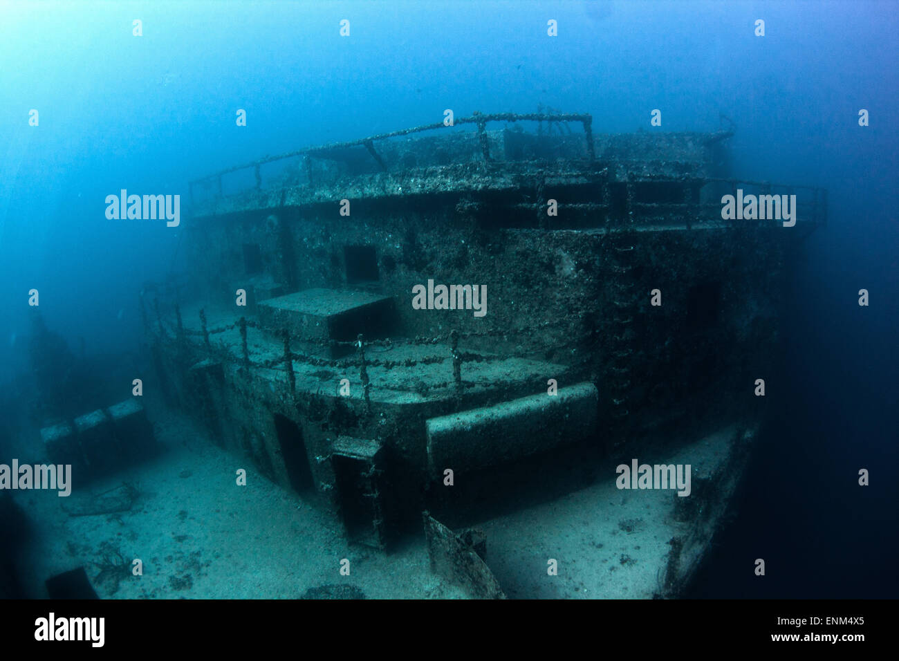 Il relitto del Spiegel Grove può essere trovato sul fondo off Key Largo, FL. Foto Stock