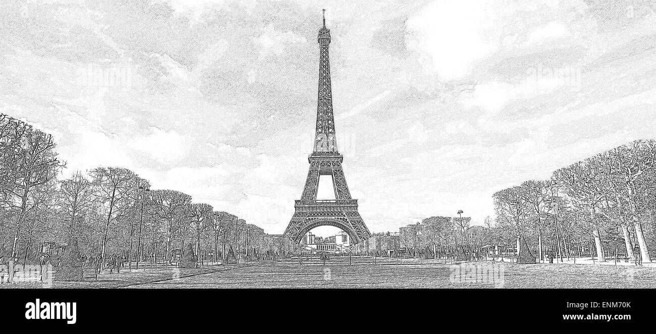 Torre Eiffel - Parigi, Francia Foto Stock