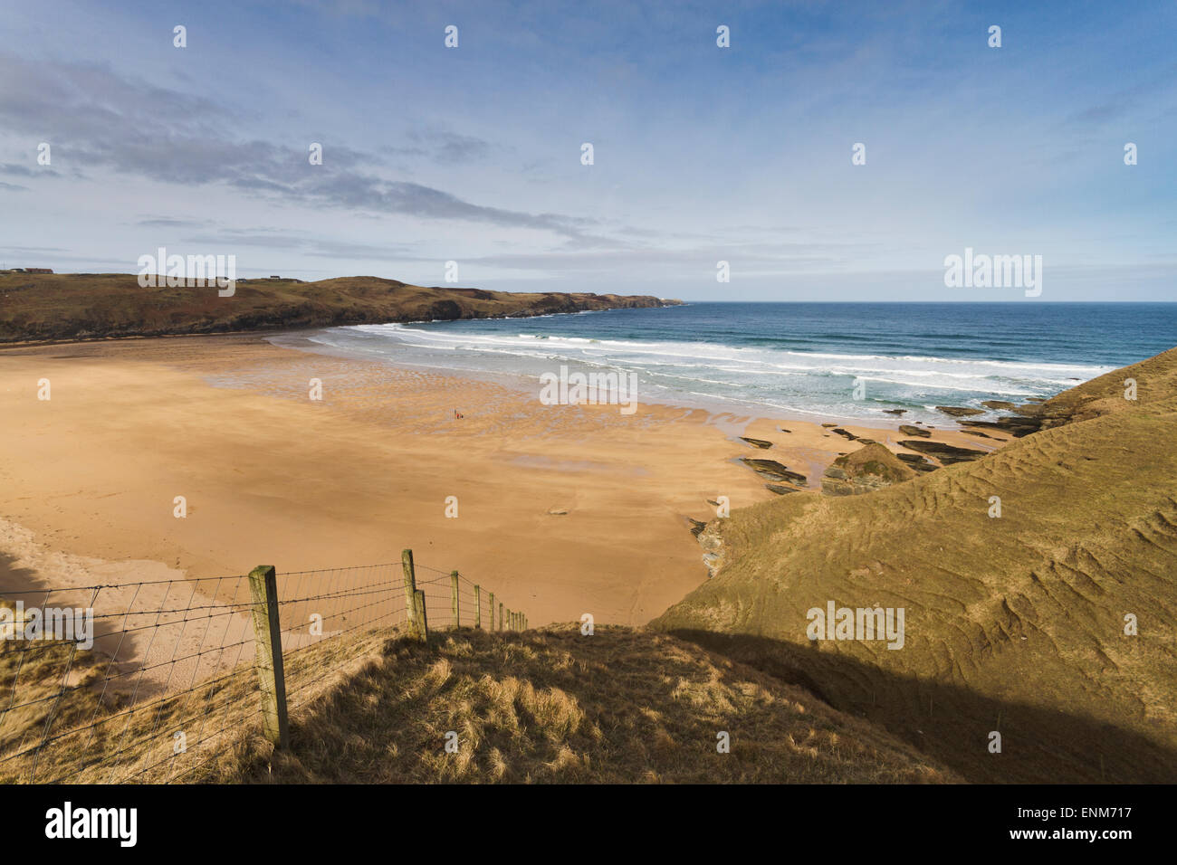 Strathy beach, Sutherland, a nord della Scozia Foto Stock