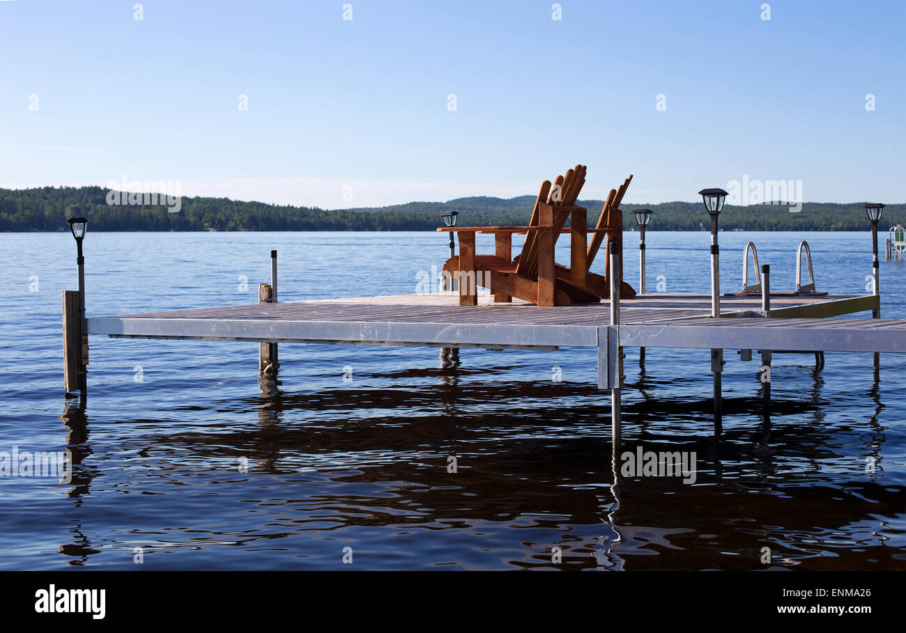 Pier in riva al lago Foto Stock