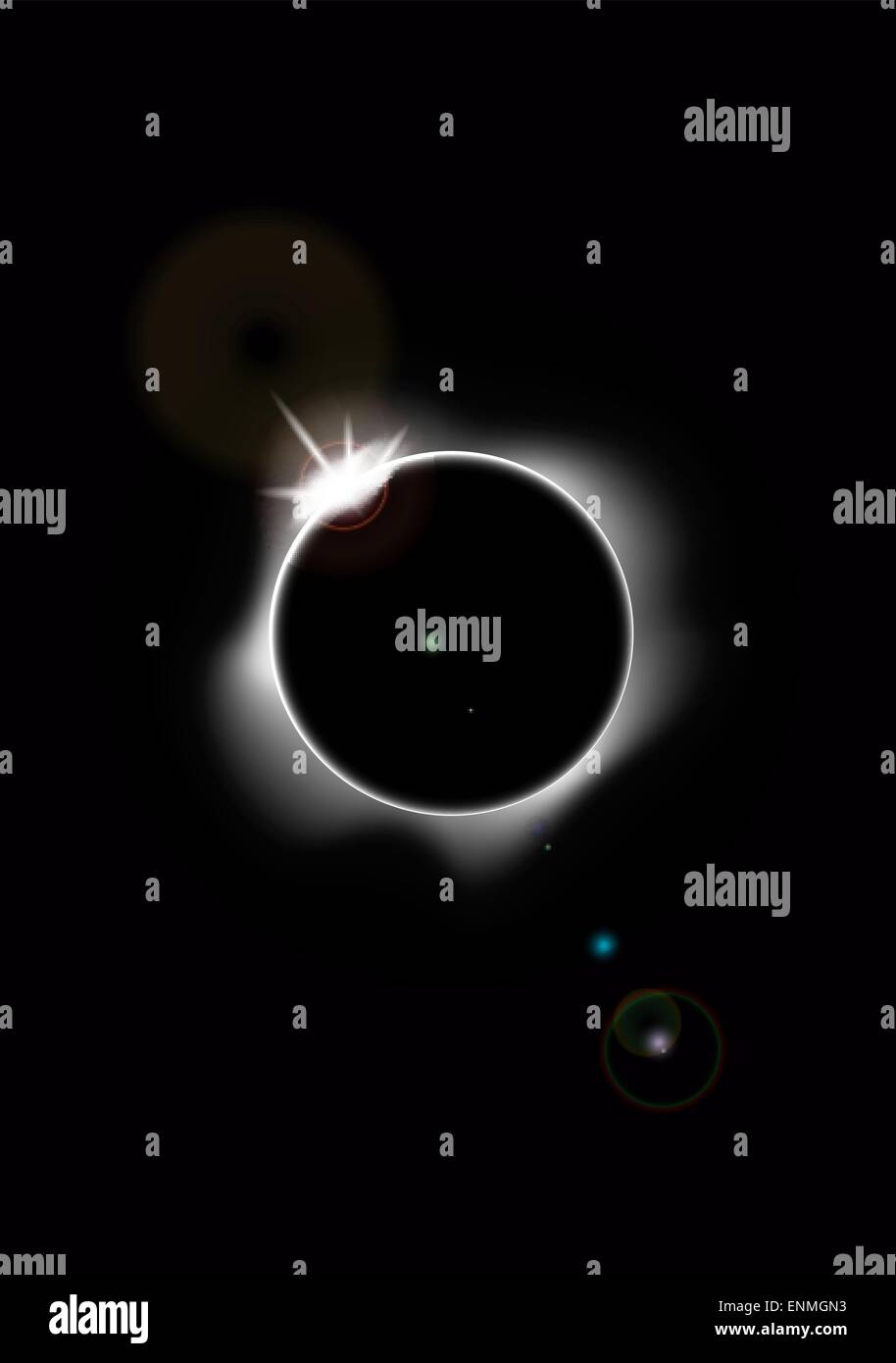 Eclissi solare Illustrazione Vettoriale