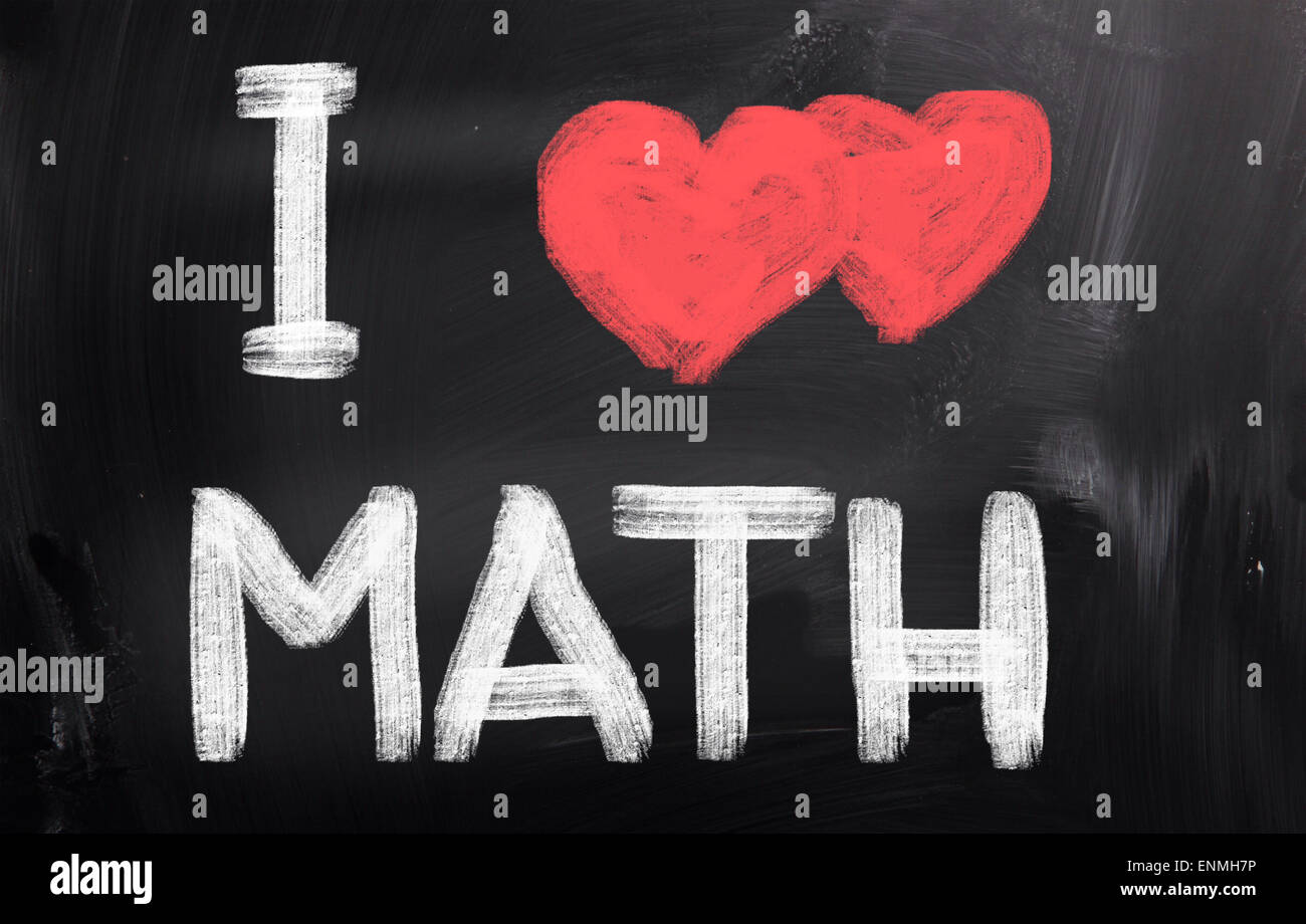 Mi piace il concetto di matematica Foto Stock