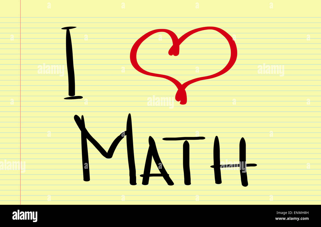 Mi piace il concetto di matematica Foto Stock