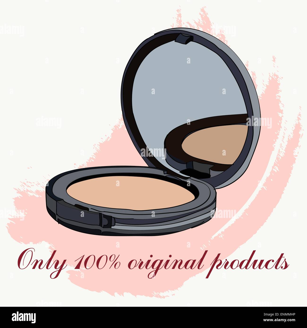 Cipria. illustrazione vettoriale per uso cosmetico striscioni, brochure e articoli promozionali Illustrazione Vettoriale