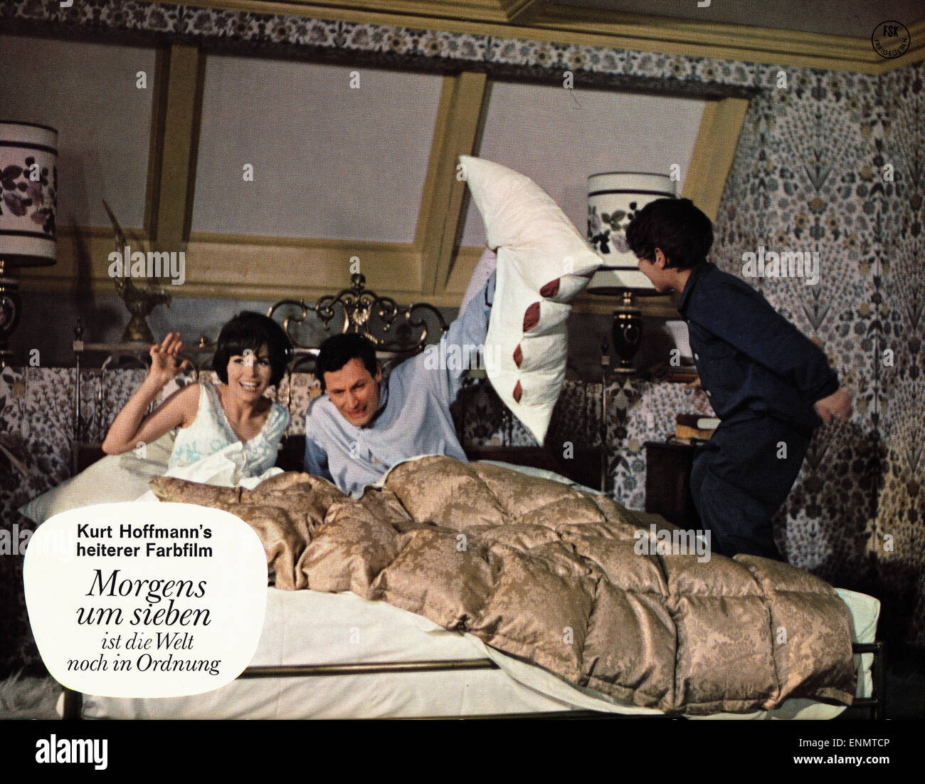 Morgens um sieben ist die Welt noch in Ordnung, Deutschland 1968, Regie: Kurt Hoffmann, Darsteller: Archibald Eser, Gerlinde Loc Foto Stock