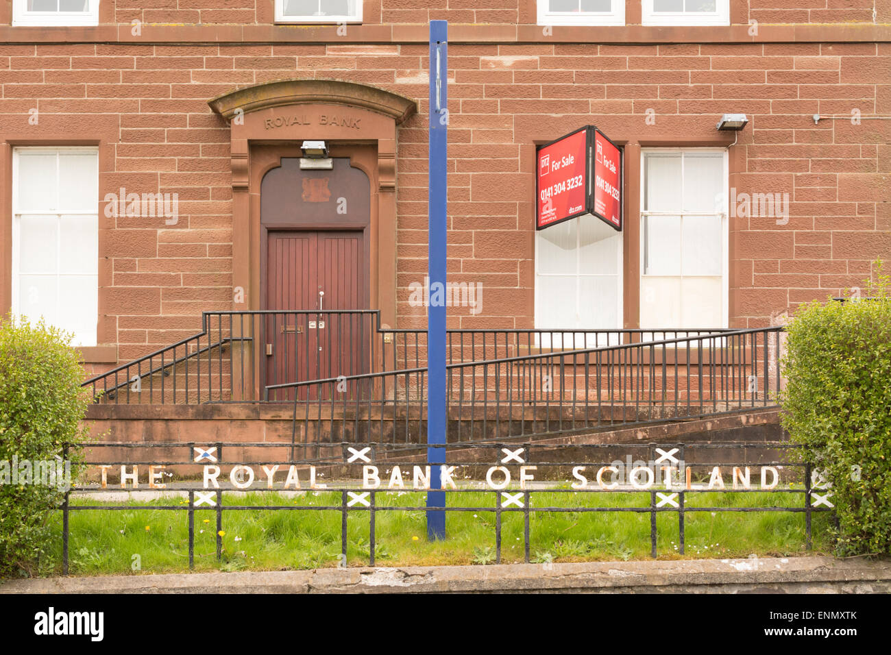 The Royal Bank of Scotland, Drymen - ramo rurale chiuso e per la vendita Foto Stock