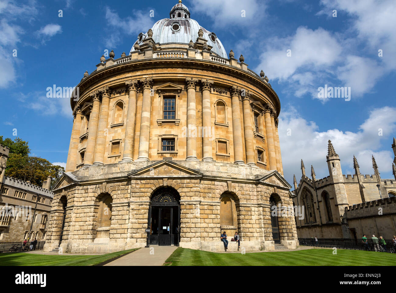 Regno Unito, Inghilterra, Oxford. Radcliffe Camera, biblioteca Bodleian Library. Foto Stock