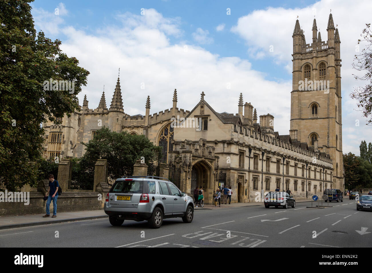 Regno Unito, Inghilterra, Oxford. Il Magdalen College e la torre. Foto Stock