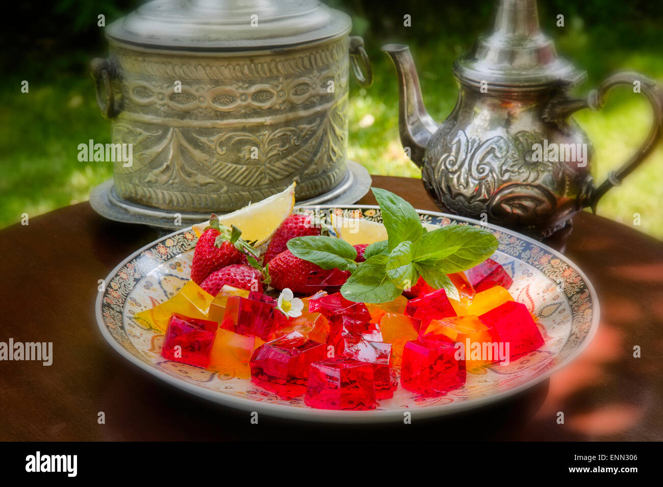Gelatine di frutta è tradizionale arabian dessert Foto Stock