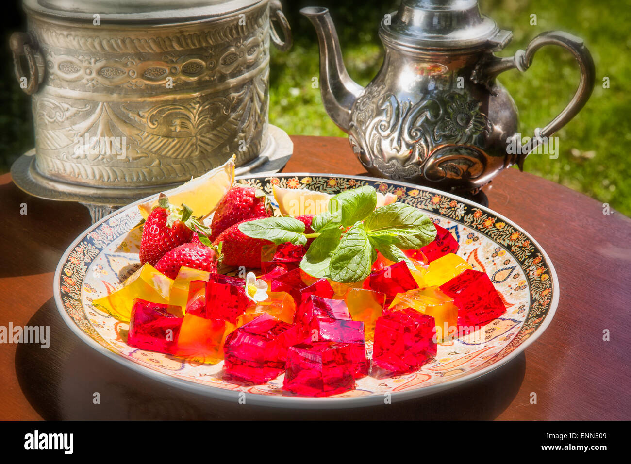 Gelatine di frutta è tradizionale arabian dessert Foto Stock