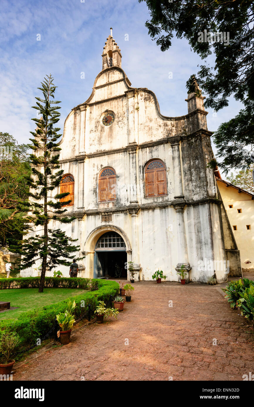 San Francesco Chiesa CSI, Fort Kochi. Foto Stock