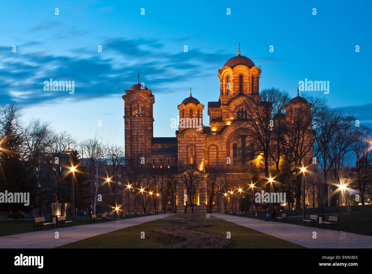 St Marks Chiesa Ortodossa di Belgrado Foto Stock