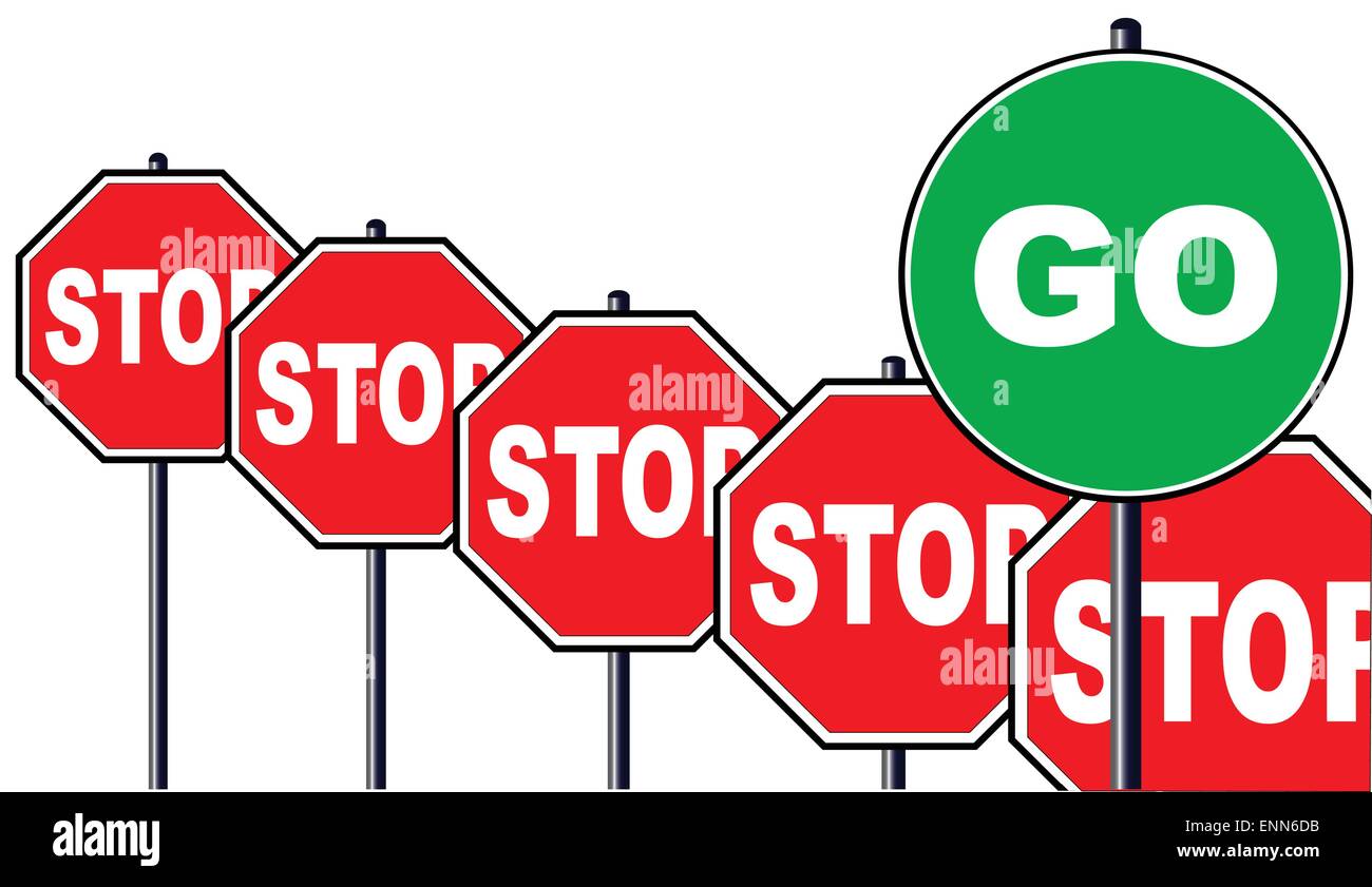Stop and Go Illustrazione Vettoriale
