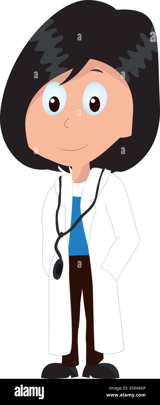 Ragazza in abito medico Illustrazione Vettoriale