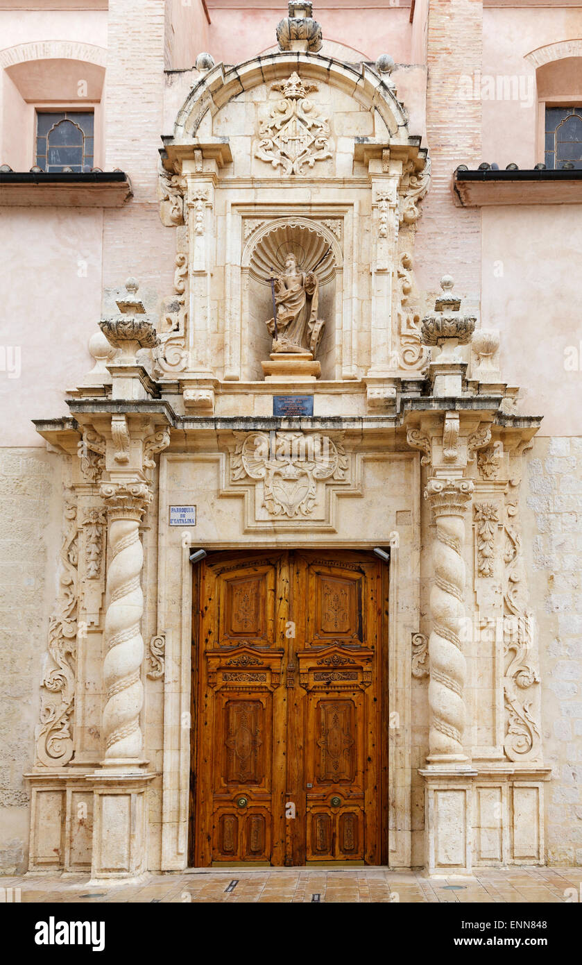 Chiesa di Santa Catalina, Alzira, Valencia, Spagna Foto Stock