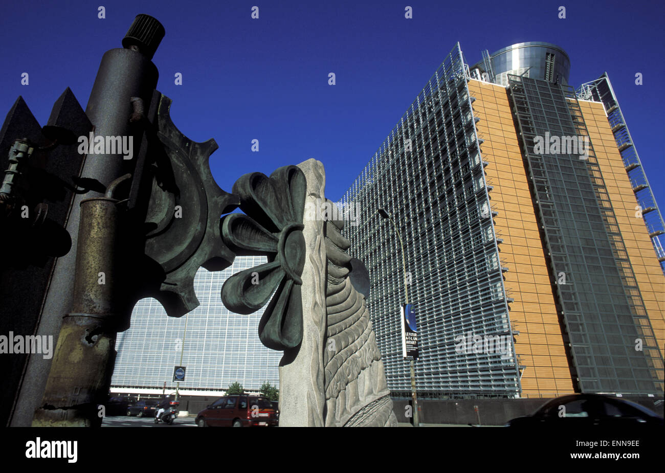 BEL, Belgio, a Bruxelles, l'edificio Berlaymont della Commissione europea. BEL, Belgien, Bruessel, das Gebaeude Berlaymont der Foto Stock
