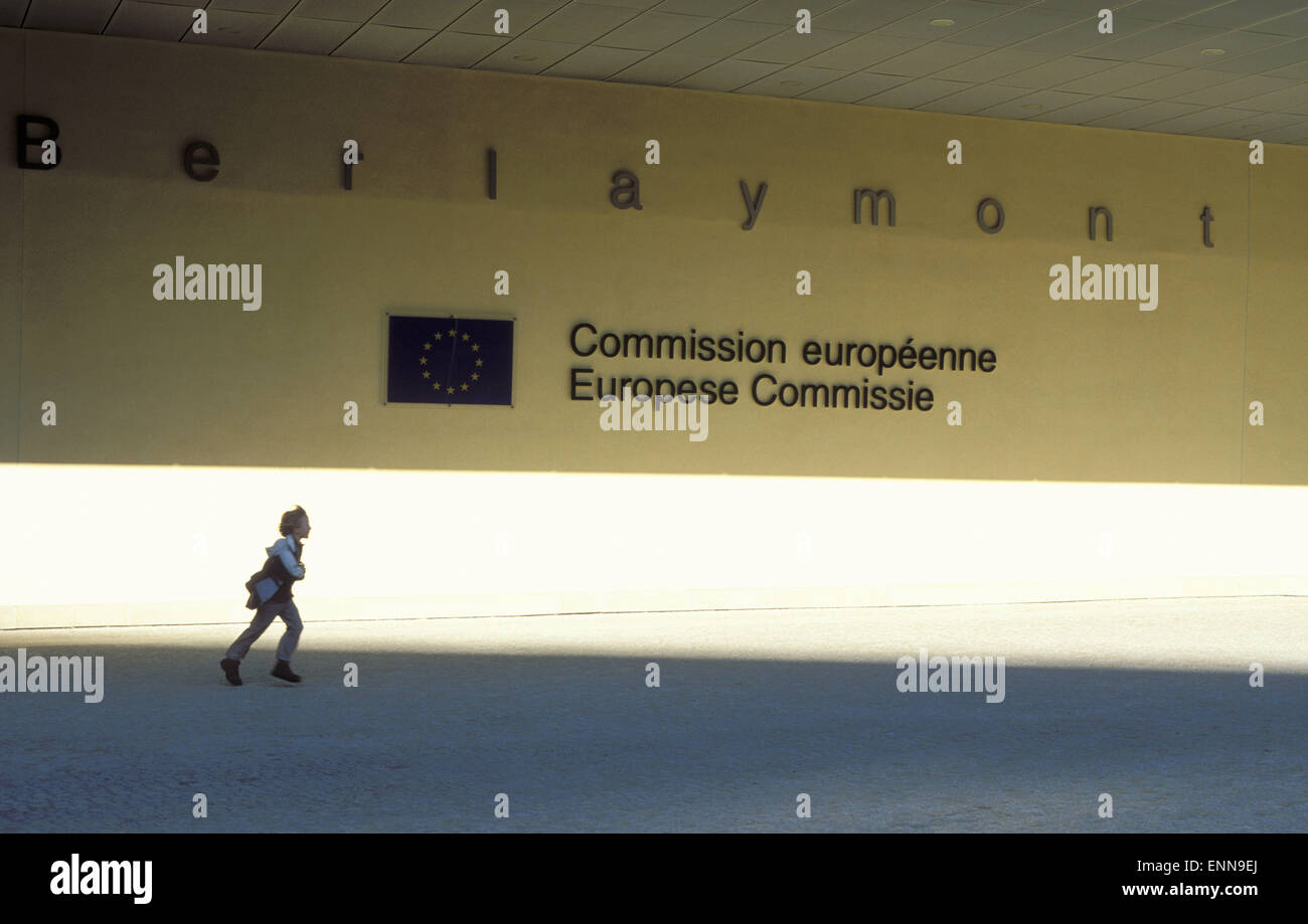 BEL, Belgio, a Bruxelles, l'edificio Berlaymont della Commissione europea. BEL, Belgien, Bruessel, das Gebaeude Berlaymont der Foto Stock