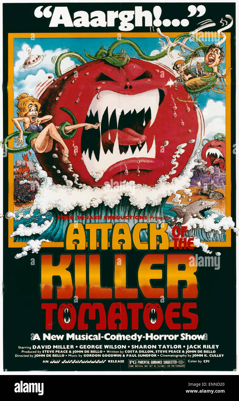 Attacco del killer pomodori!, USA 1978, aka: Angriff der Killertomaten, Regie: Giovanni De Bello, Kinoplakat Foto Stock