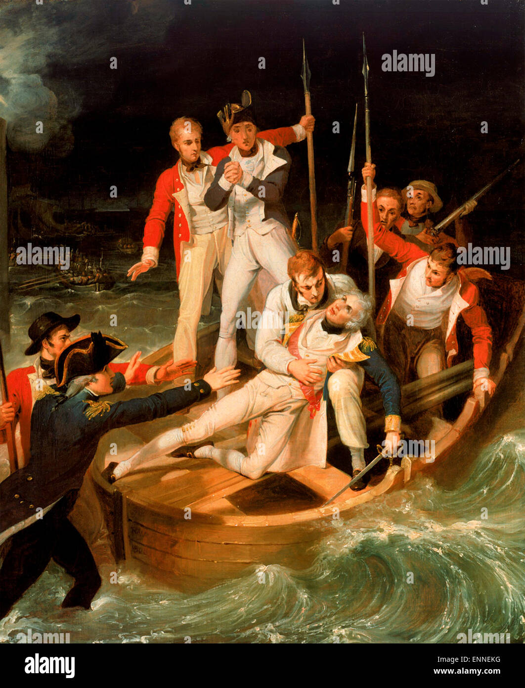 Nelson feriti a Tenerife, 24 luglio 1797 Richard Westall Foto Stock