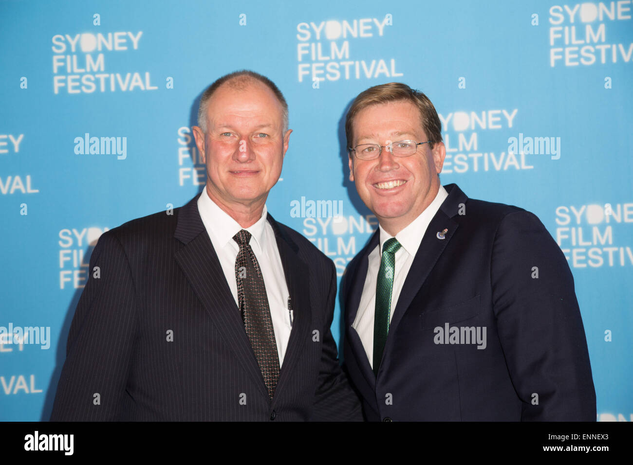 Sydney, Australia. 6 maggio 2015. Sessantaduesima Sidney Film Festival di lancio, L-R: Lexus Australia CEO Sean Hanley e ministro Troy Grant. Foto Stock