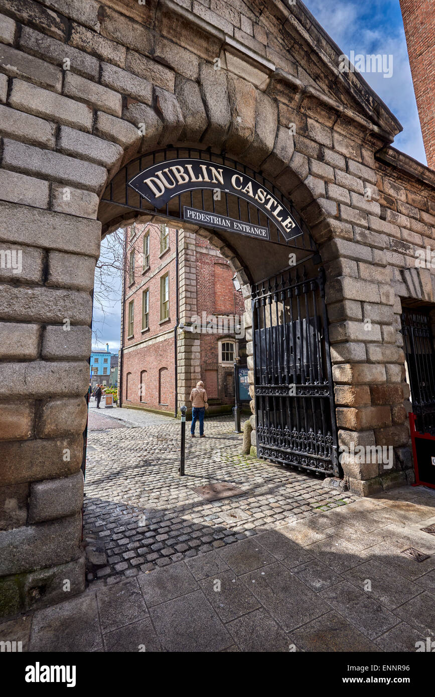 Il Castello di Dublino in Dame Street, Dublin, Irlanda Foto Stock