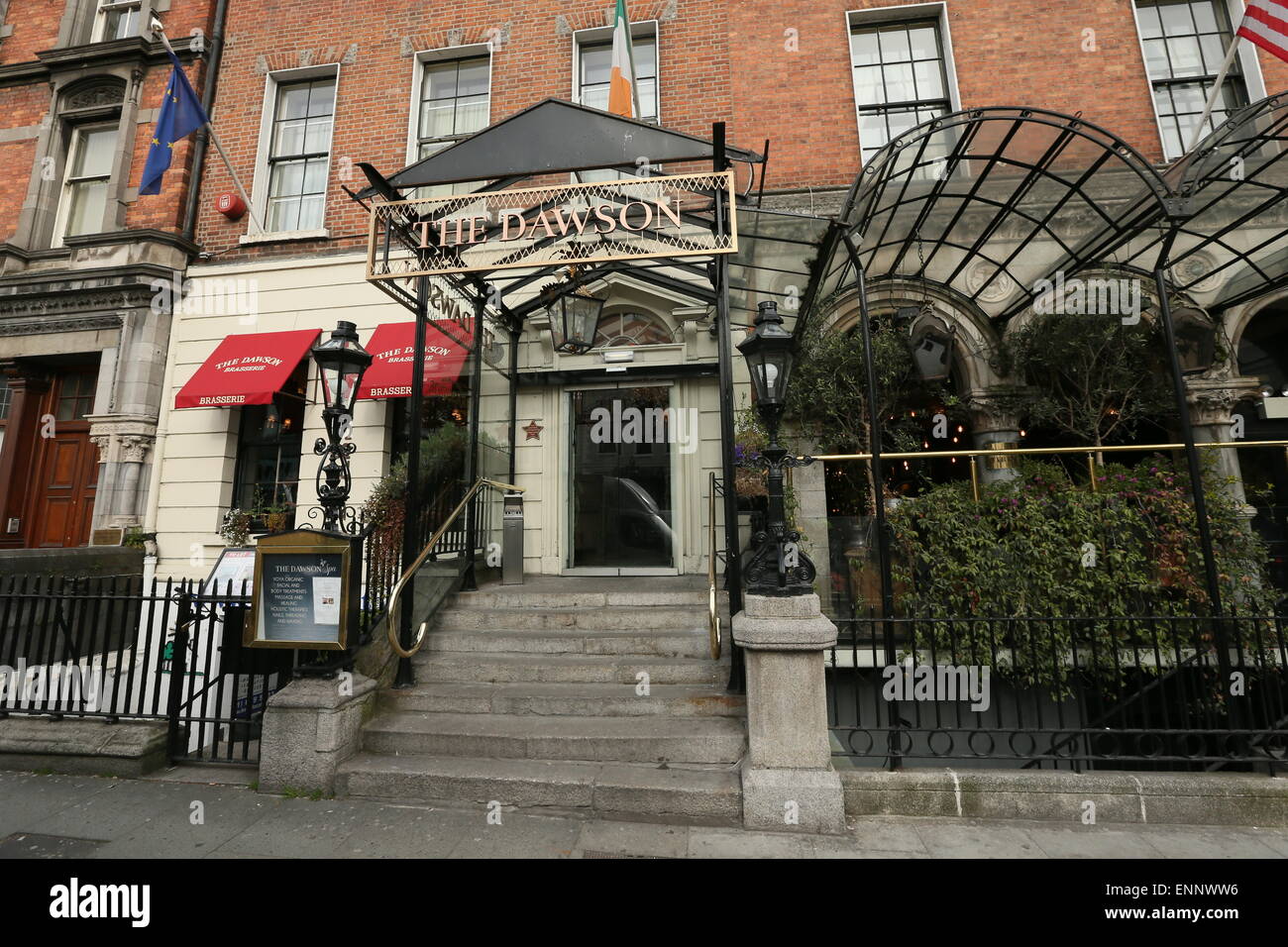 Immagine della Dawson Hotel a Dawson Street nel centro di Dublino. L'hotel è stato recentemente quotato sul mercato con una guida Foto Stock