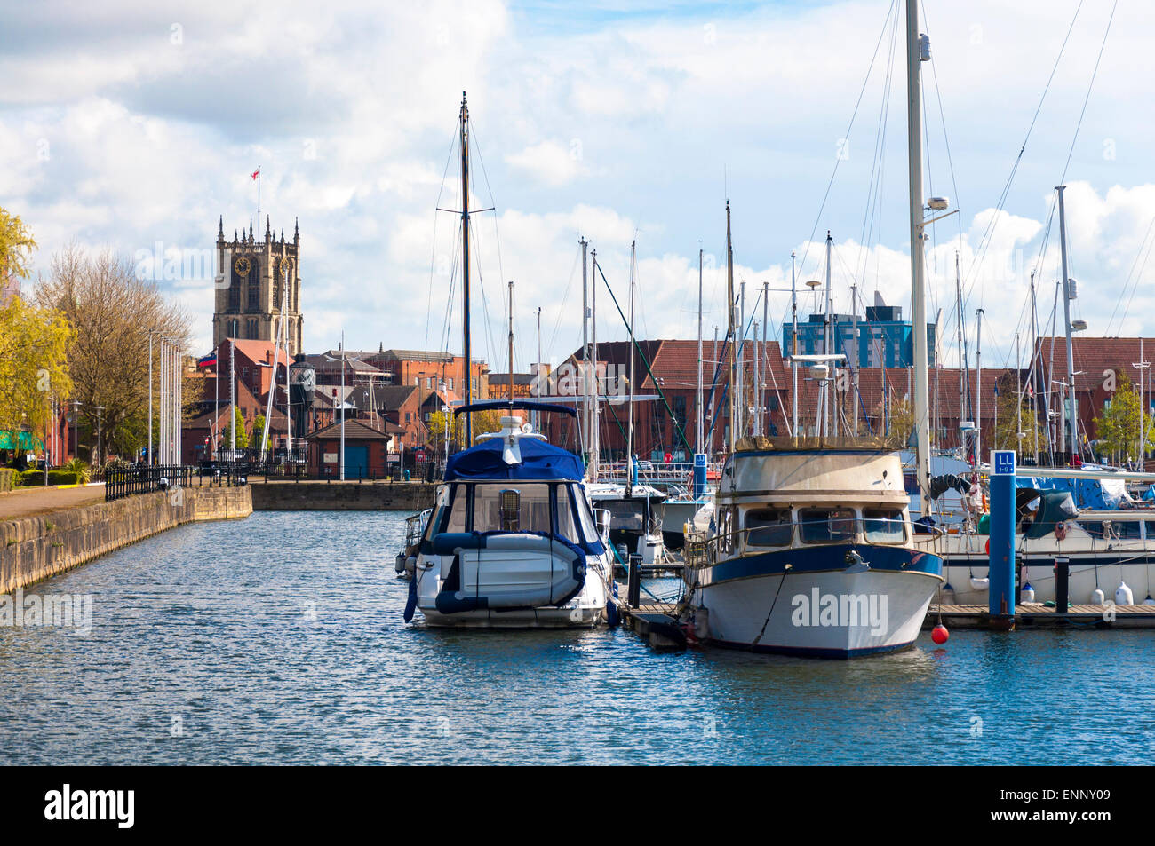 Stazione Dock Marina di Kingston upon Hull, East Riding of Yorkshire, Regno Unito Foto Stock