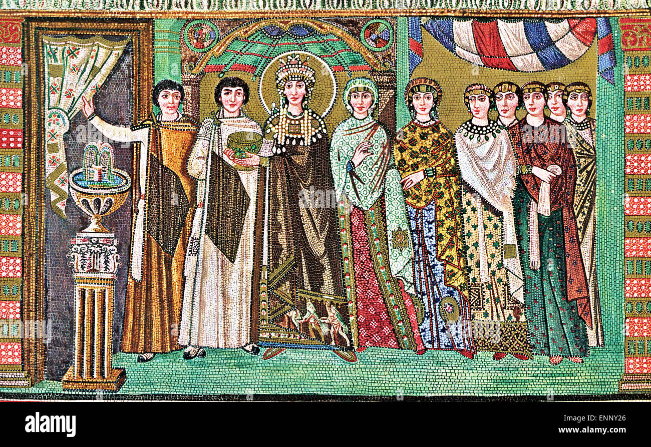 Basilica di San Vitale,Ravenna, Italia mosaico bizantino anno 547,l