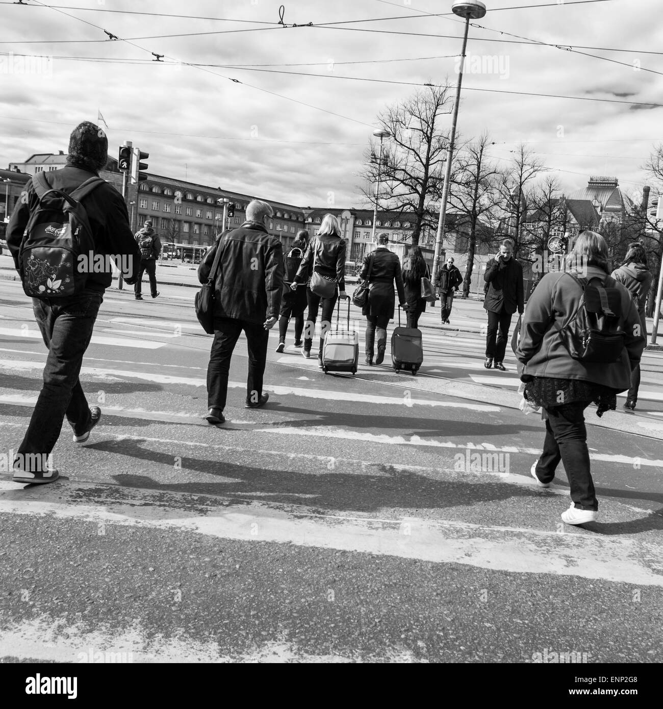 Sul Crosswalk Foto Stock