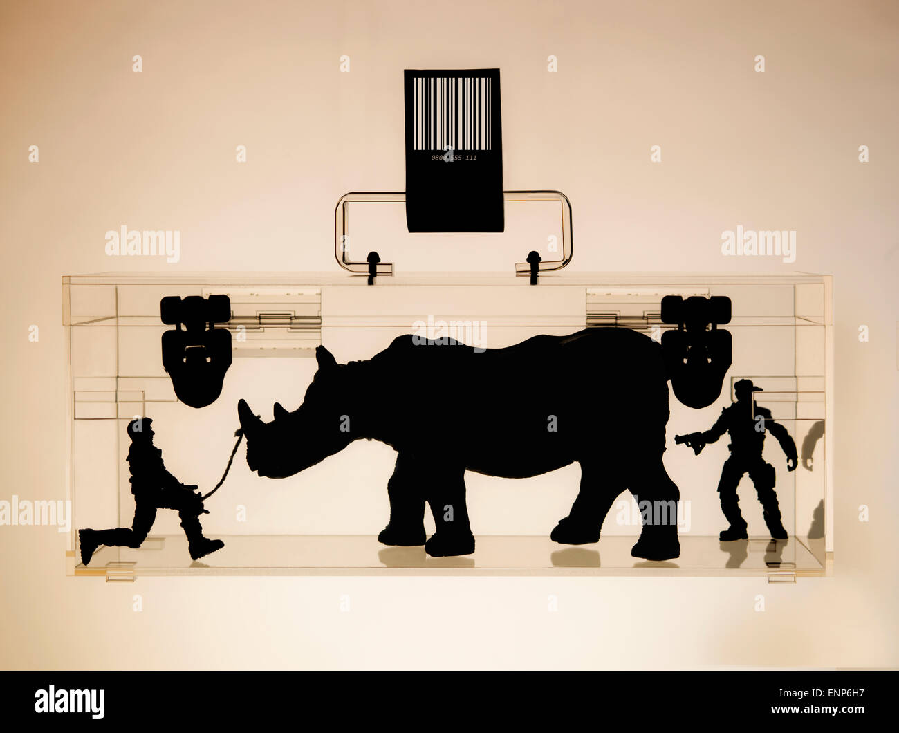 Fermare il traffico illegale commercio di specie selvatiche. Still Life Fotografia Foto Stock