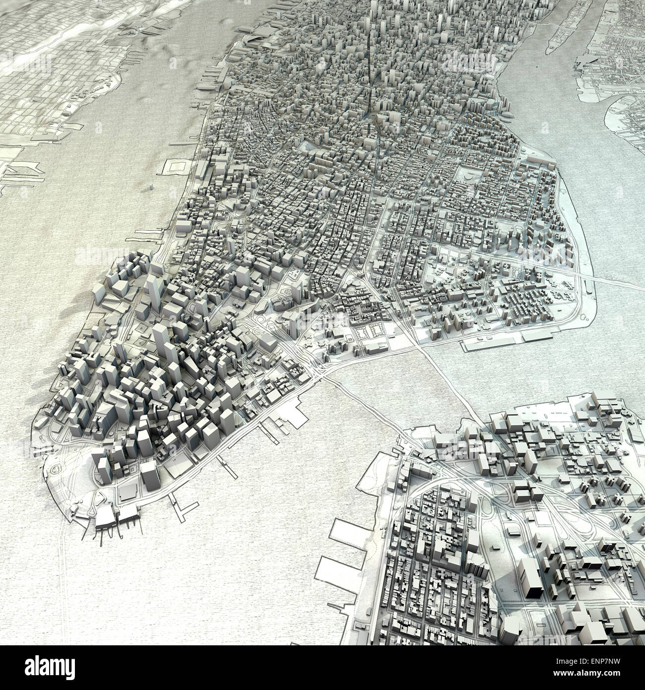 3d New York mappa immagine Foto Stock