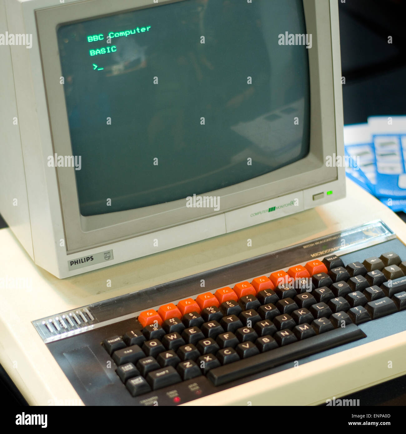 Un vintage BBC Micro computer (beeb) da anni ottanta Foto Stock