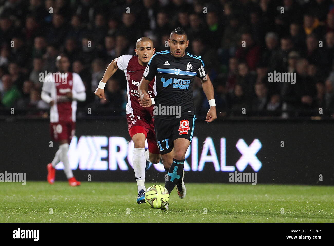 Dimitri PAYET/Ahmed KASHI - 01.05.2015 - Metz/Marseille - 35e journee Ligue 1.Photo : Fred Marvaux/Icona Sport Foto Stock