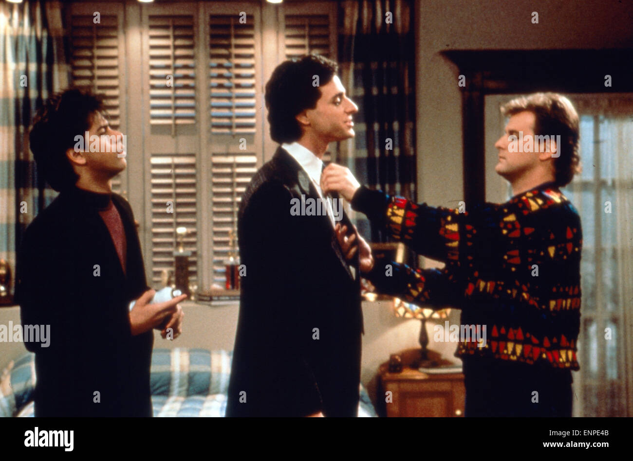 Full House, sitcom, STATI UNITI D'AMERICA 1987 - 1995, Staffel ', Episodio 8: 'Triple Data', USA 1988, Darsteller: John Stamos, Bob Sager, Dave Cou Foto Stock