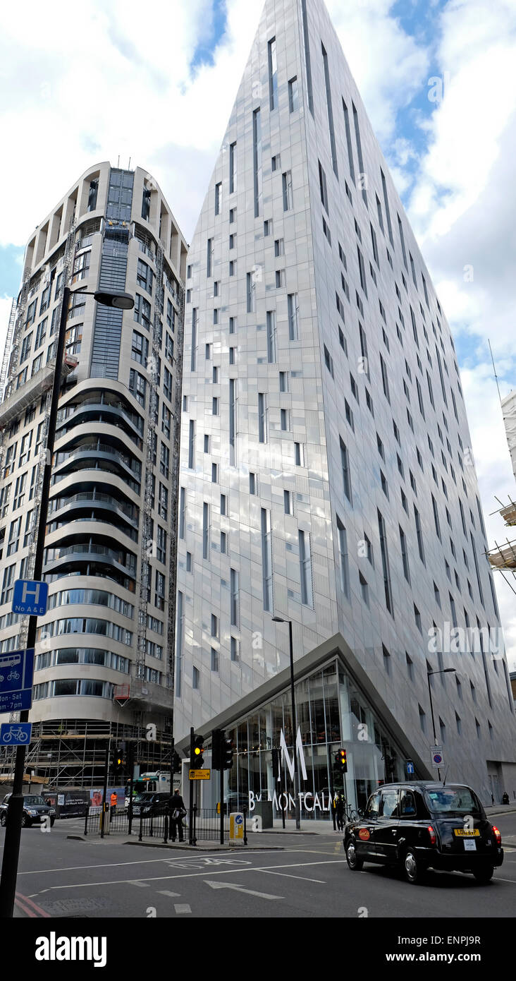 Montcalm Shoreditch firma Tower hotel progettato dalla SMC Alsop architects accanto a l'Aquila in City Road London E1 KATHY DEWITT Foto Stock