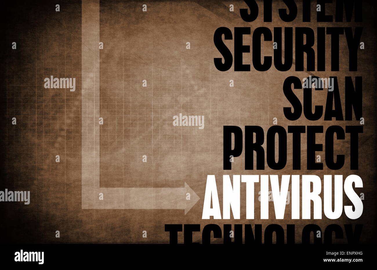 Antivirus principi fondamentali come un concetto astratto Foto Stock