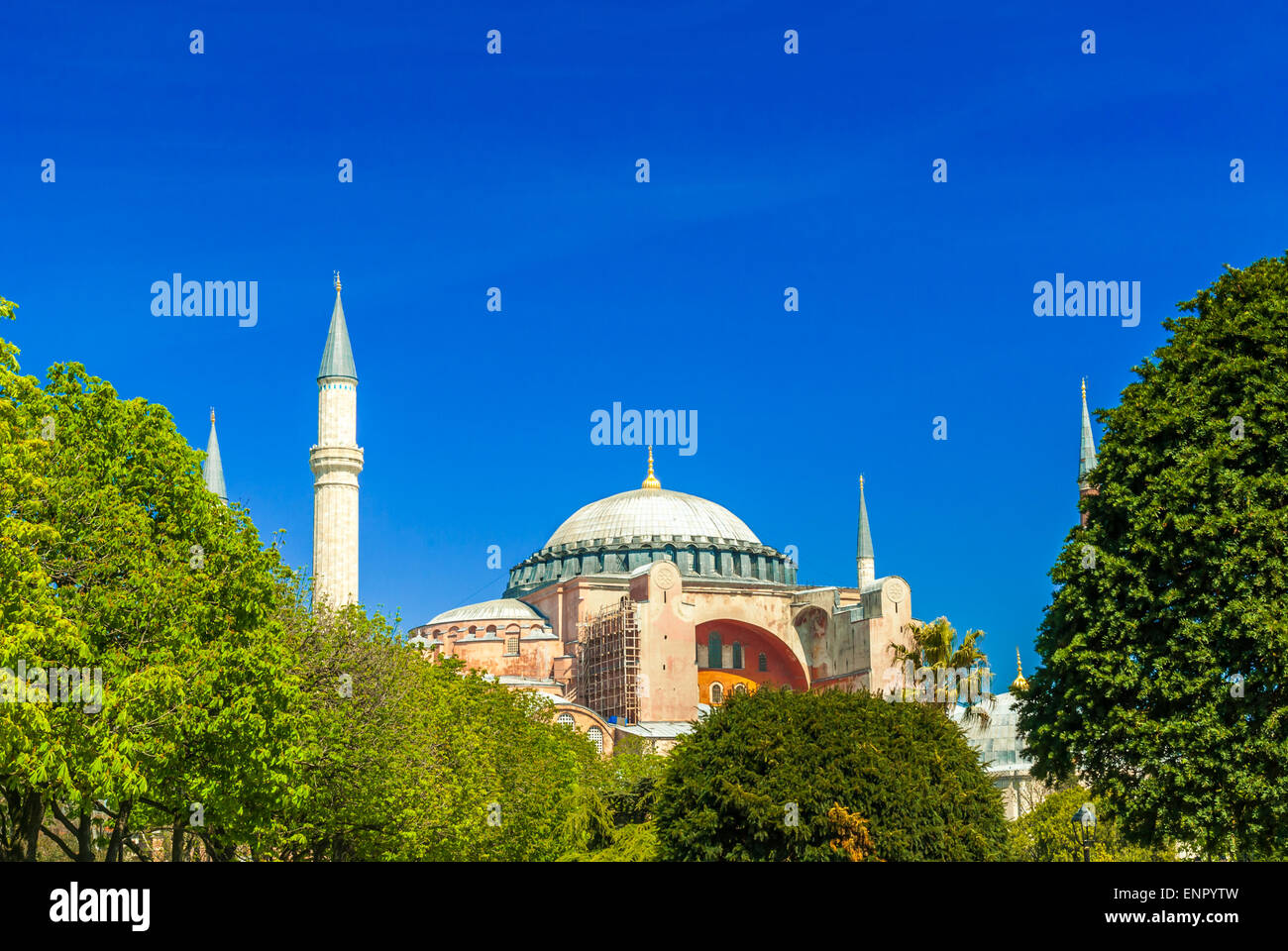 Hagia Sophia moschea in Piazza Sultanahmet, Istanbul, Turchia. Museo Hagia Sophia Istanbul Turchia Foto Stock