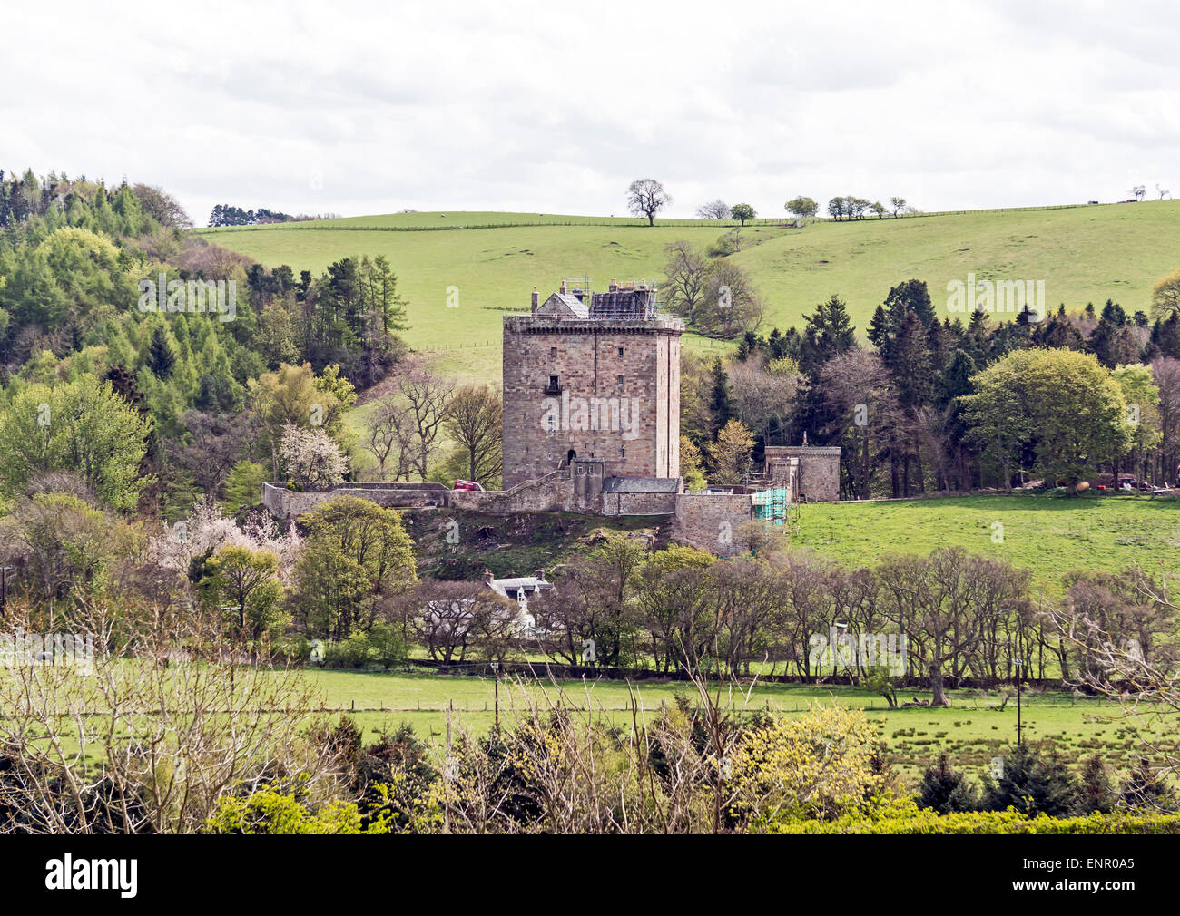 Borthwick Castle Hotel in North Middleton Midlothian Scozia Scotland Foto Stock