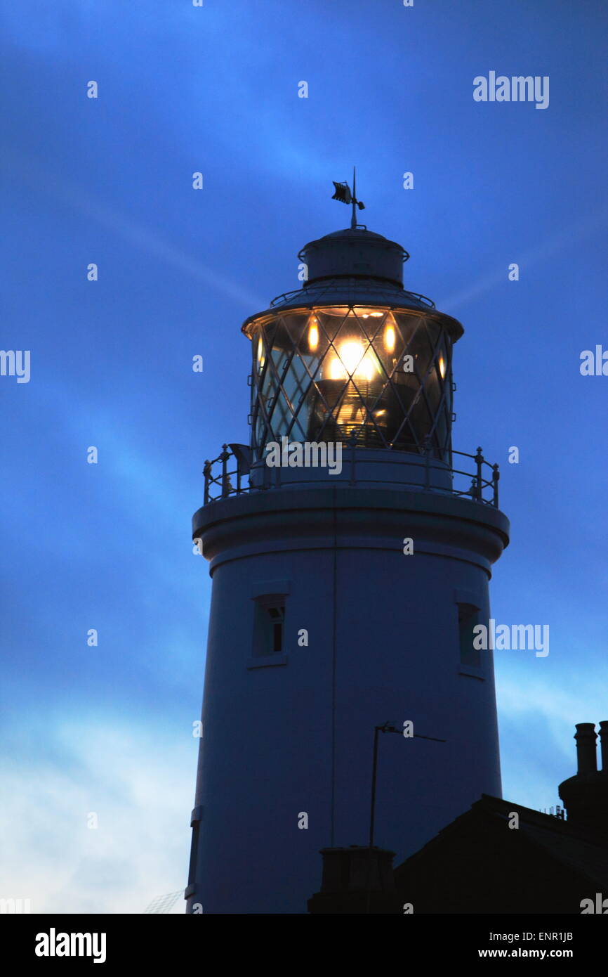 Southwold, Suffolk città di vacanze faro, est anglian, giornaliero, volte, Foto Stock