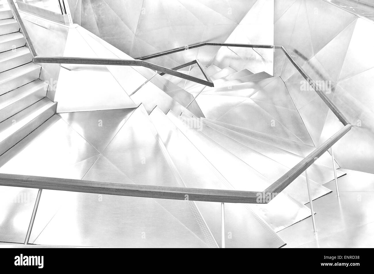 Forma di triangolo scale Foto Stock