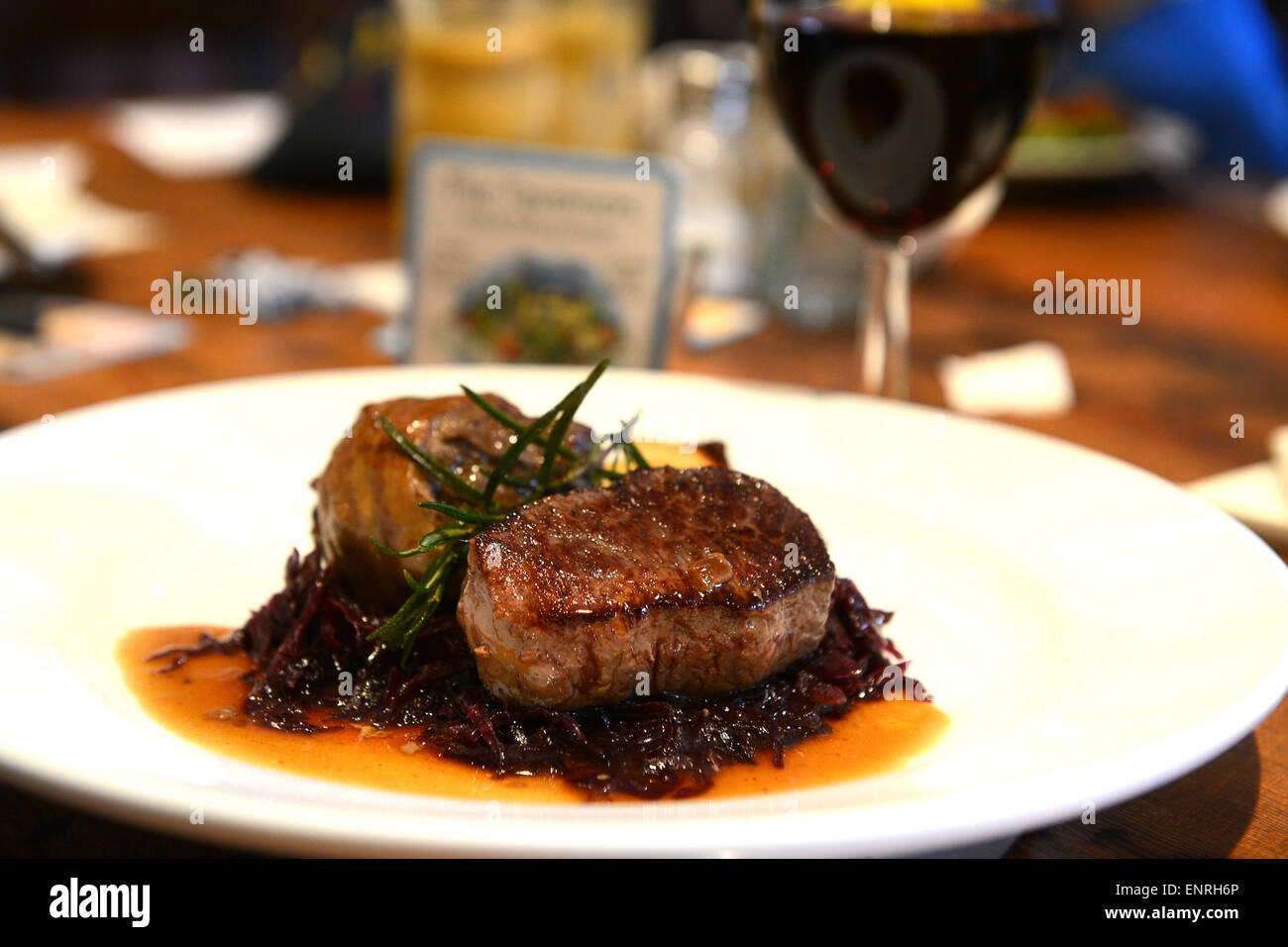 Filetto di cervo bistecche di manzo Foto Stock