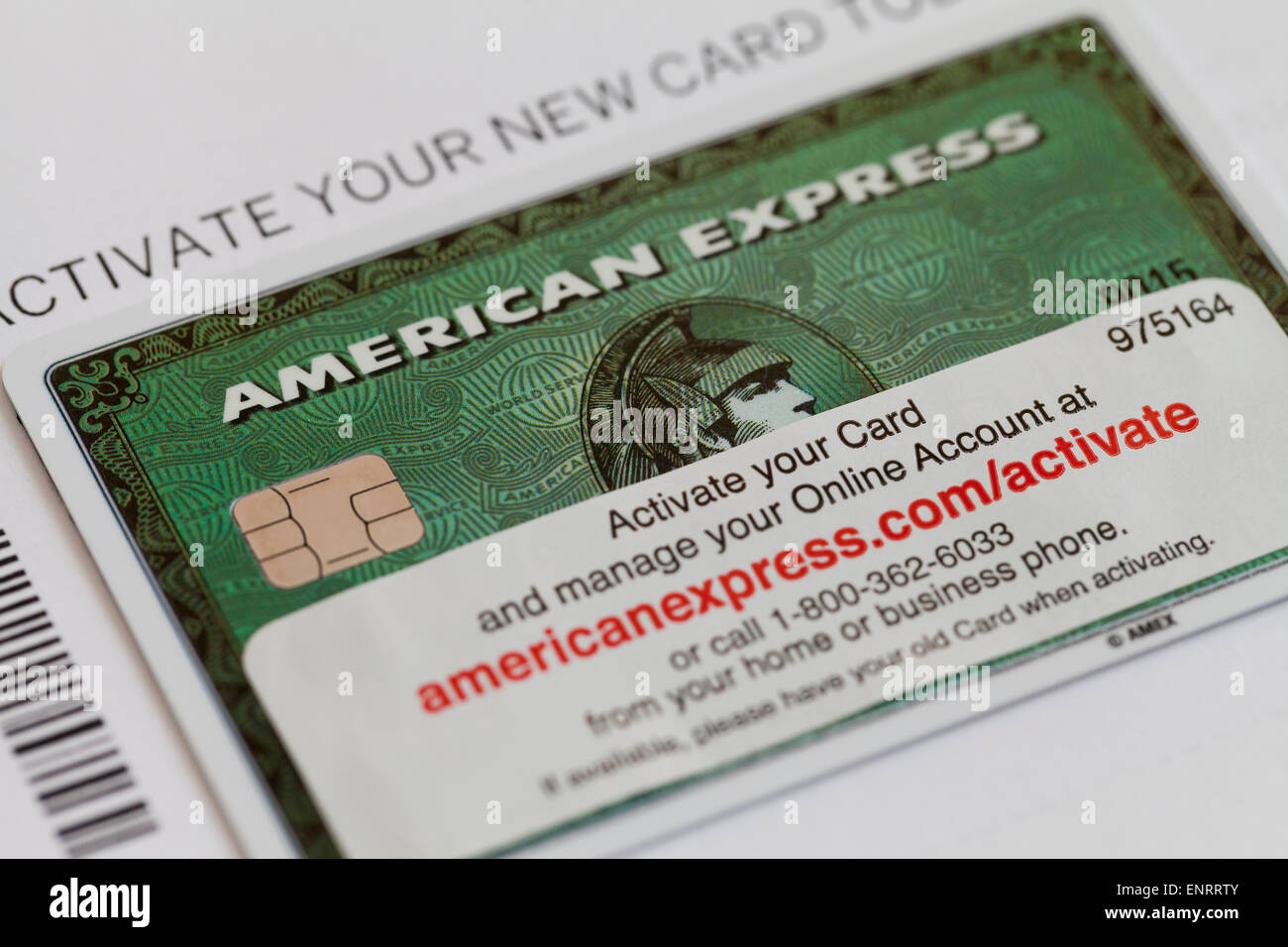 Nuova carta American Express con informazioni di attivazione - USA Foto  stock - Alamy
