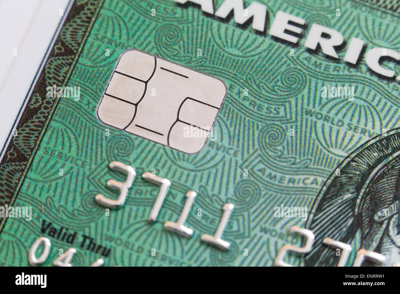 Carta American Express closeup - USA Foto Stock