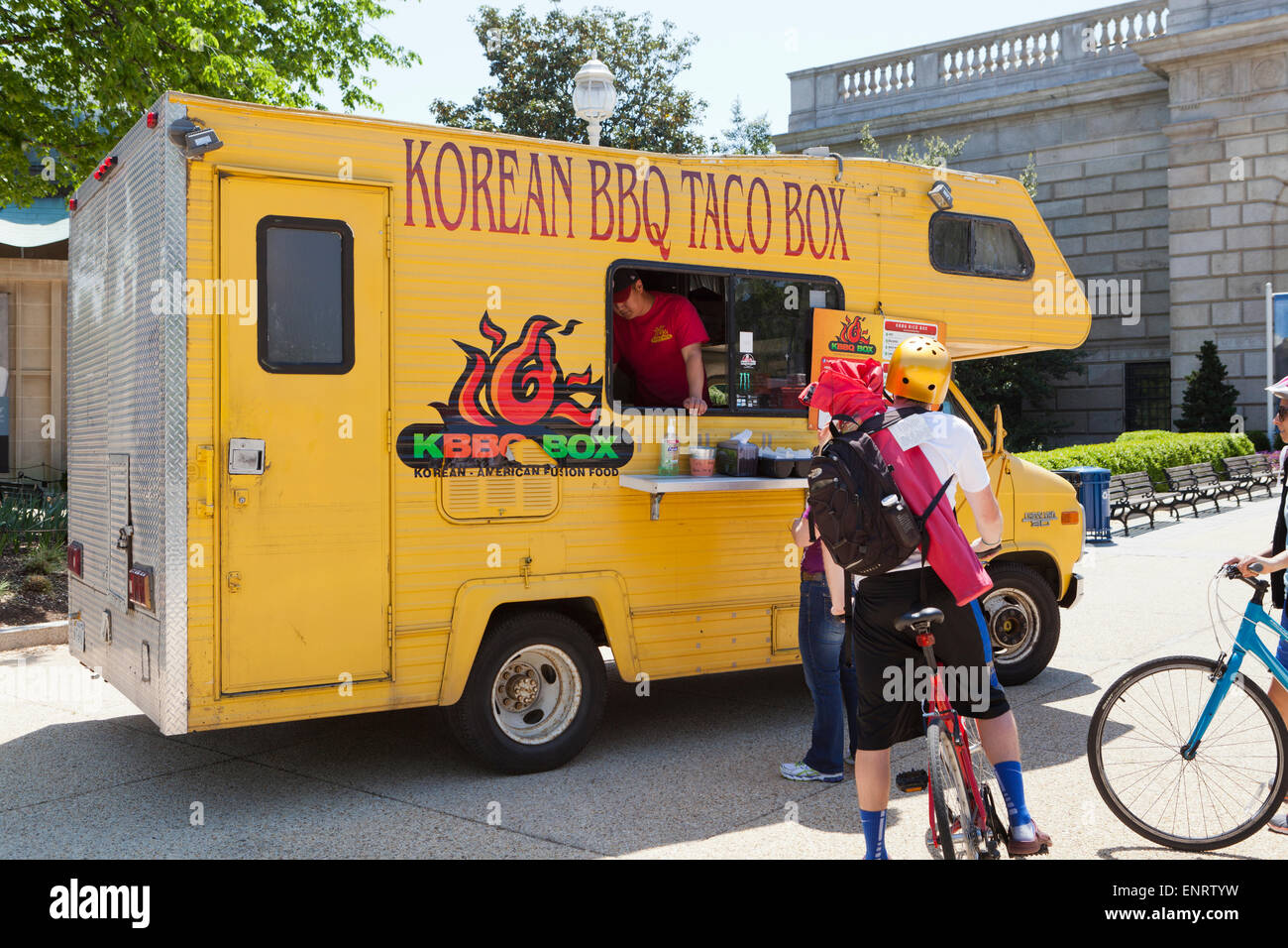 Il coreano taco cibo carrello (KOREAN BBQ cibo carrello) - USA Foto Stock