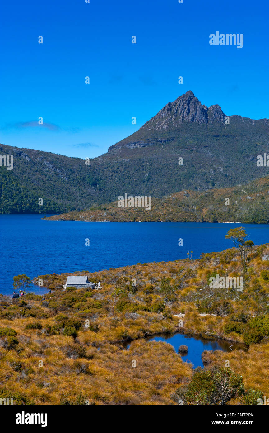 Lago di colomba e Cradle Mountain, Tasmania Foto Stock