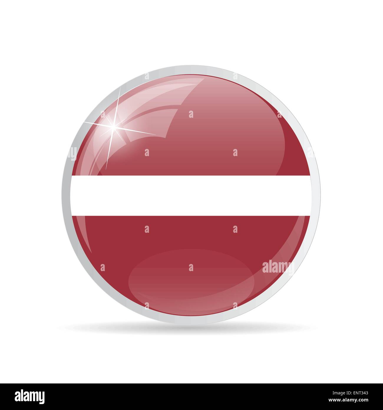 Round Icona bandiera illustrazione vettoriale Illustrazione Vettoriale