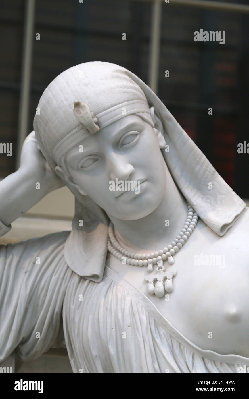 Cleopatra (69-30 a.C.). Regina d'Egitto. Statua di William Wetmore Story (American, 1819-1895). La meditazione sul suo suicidio. Foto Stock